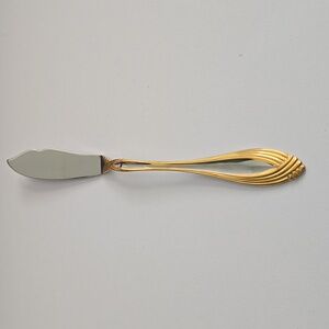 Oneida Community Gold Twist Handle Stainless Steel Knife – 6.5"